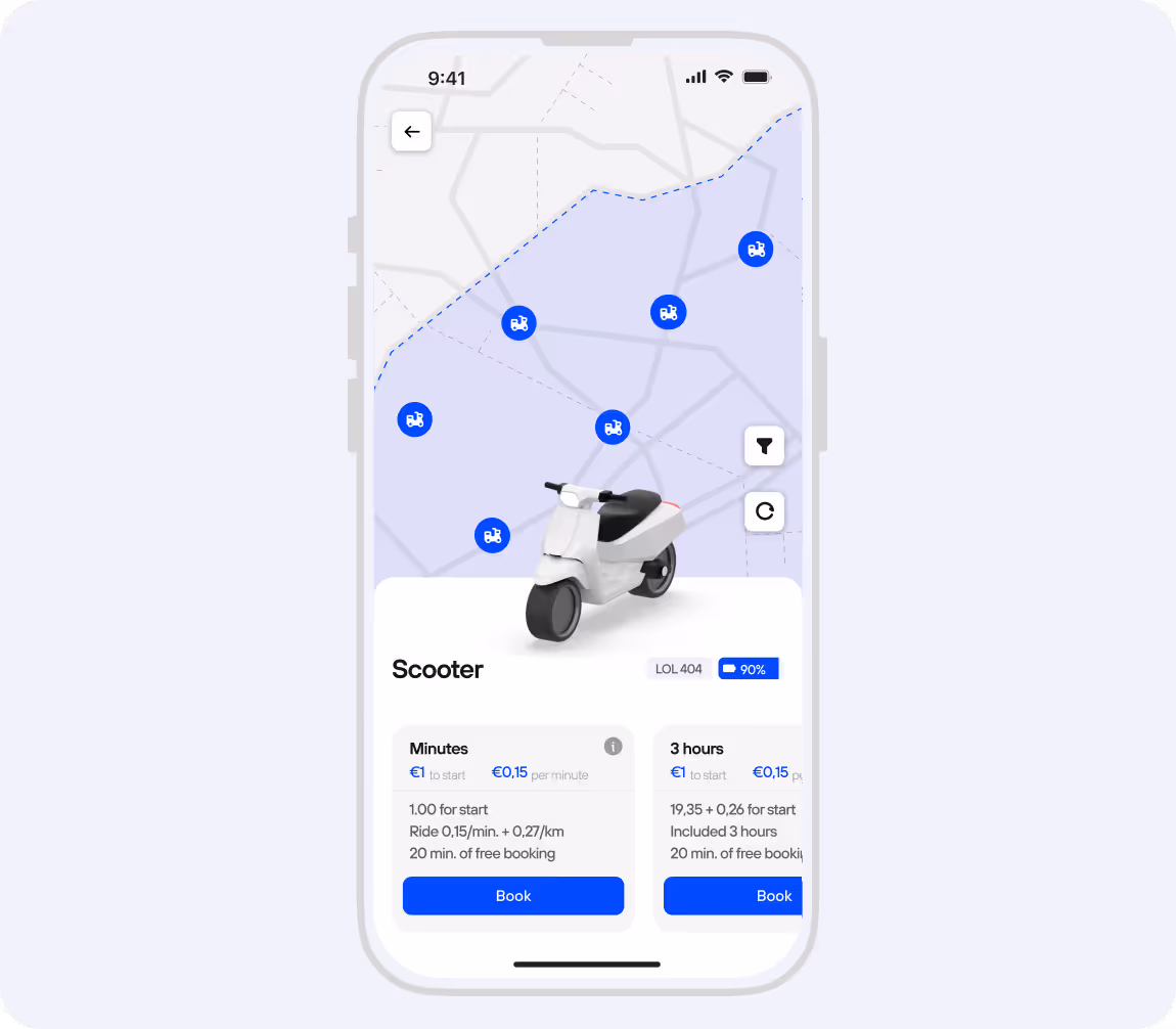 تطبيق مشاركة الموبيد الكهربائي بعلامتكم التجارية - برنامج مشاركة الموبيد